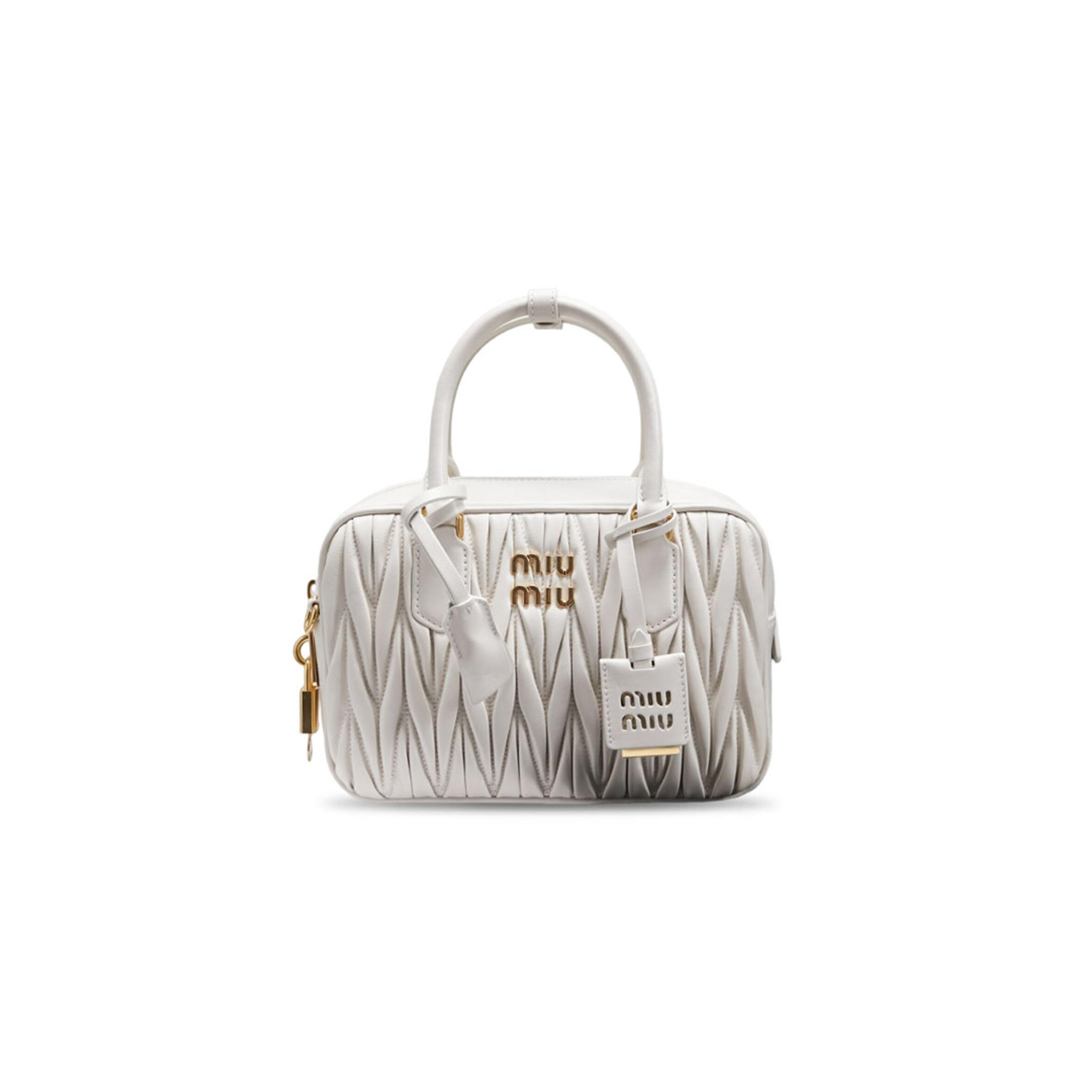 MIU MIU ARCADIE MATELASSÉ NAPPA LEATHER BAG 5BB124 (24*16*7.5cm)